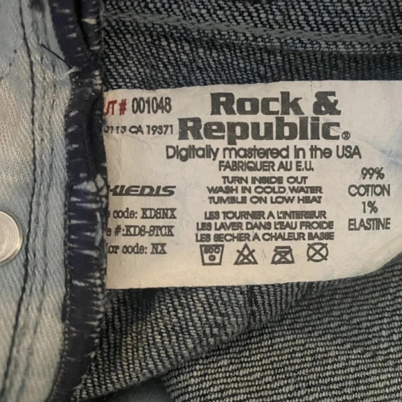Rock & Republic Womens Kledis Flate Leg Jeans Size 28 X 32‎ (459) - Picture 4 of 9